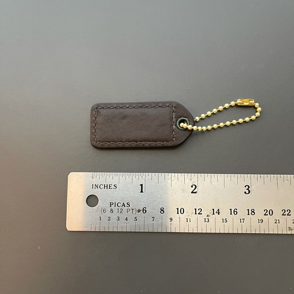 Coach Chocolate Leather Hang Tag - Picture 2 of 2